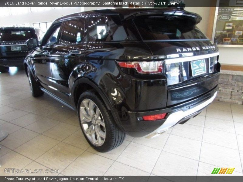 Santorini Black Metalllic / Ivory/Dark Cherry 2016 Land Rover Range Rover Evoque Autobiography
