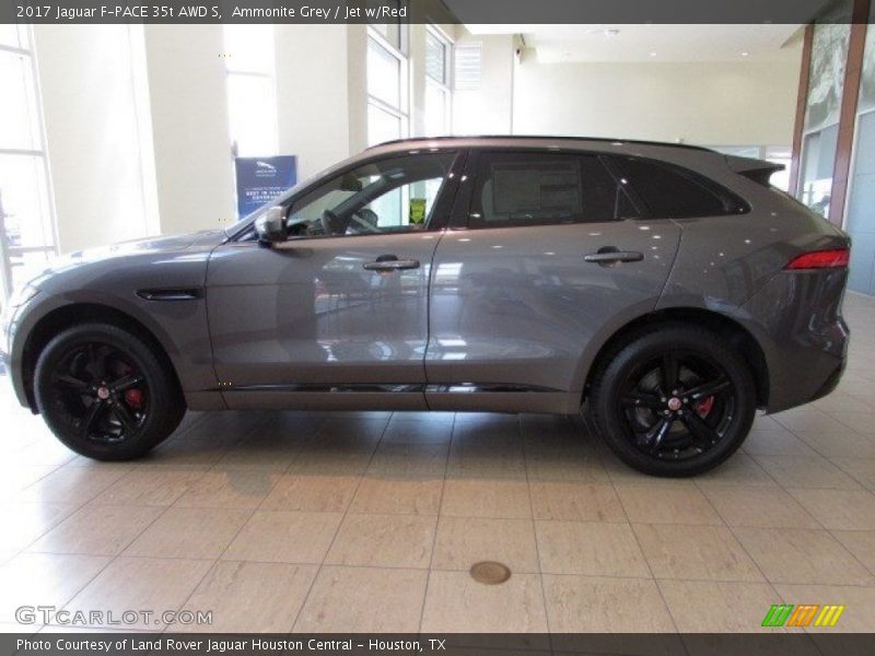 Ammonite Grey / Jet w/Red 2017 Jaguar F-PACE 35t AWD S