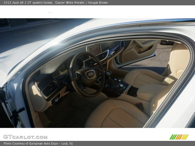 Glacier White Metallic / Nougat Brown 2013 Audi A6 2.0T quattro Sedan