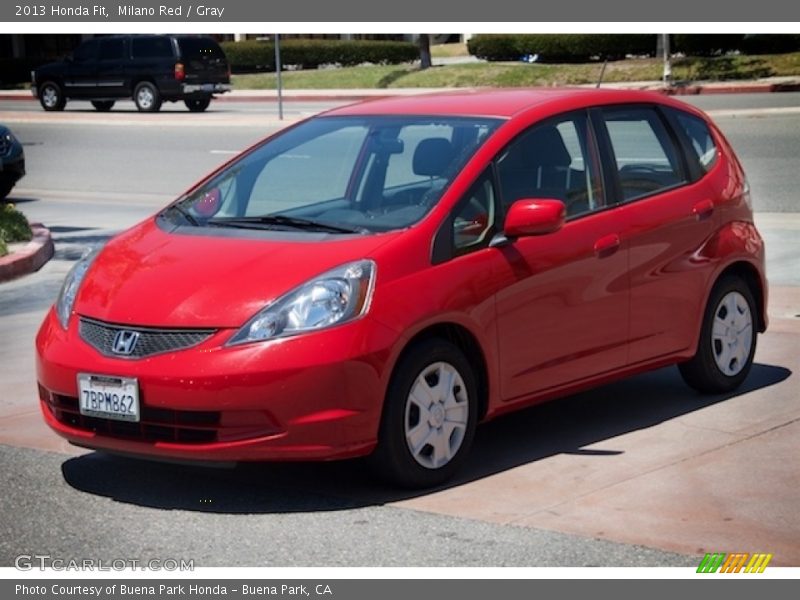 Milano Red / Gray 2013 Honda Fit