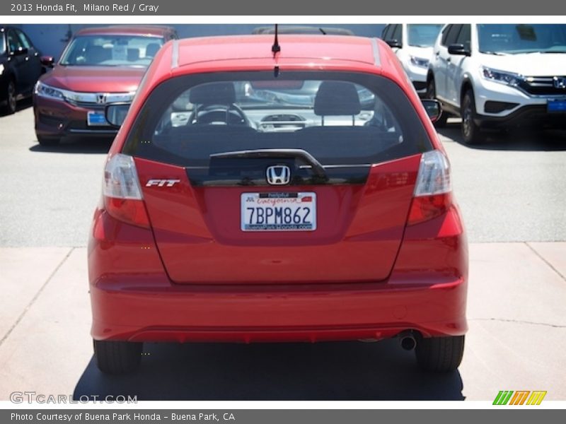 Milano Red / Gray 2013 Honda Fit