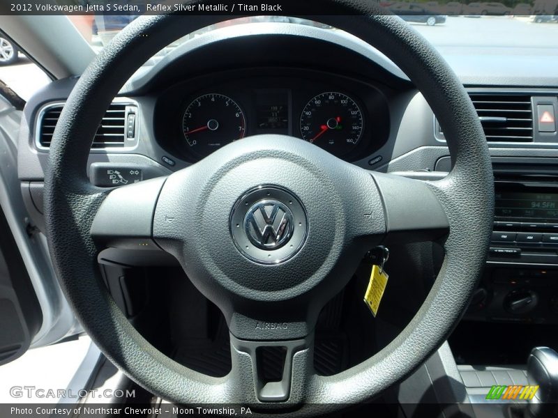 Reflex Silver Metallic / Titan Black 2012 Volkswagen Jetta S Sedan