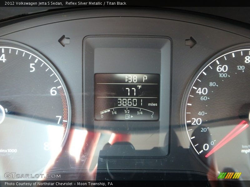 Reflex Silver Metallic / Titan Black 2012 Volkswagen Jetta S Sedan