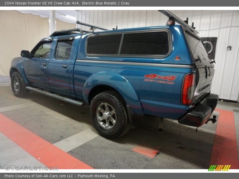 Electric Blue Metallic / Gray 2004 Nissan Frontier XE V6 Crew Cab 4x4