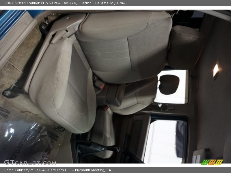 Electric Blue Metallic / Gray 2004 Nissan Frontier XE V6 Crew Cab 4x4