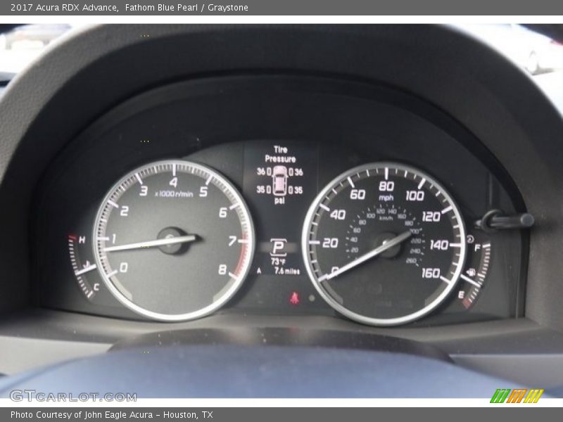 Fathom Blue Pearl / Graystone 2017 Acura RDX Advance