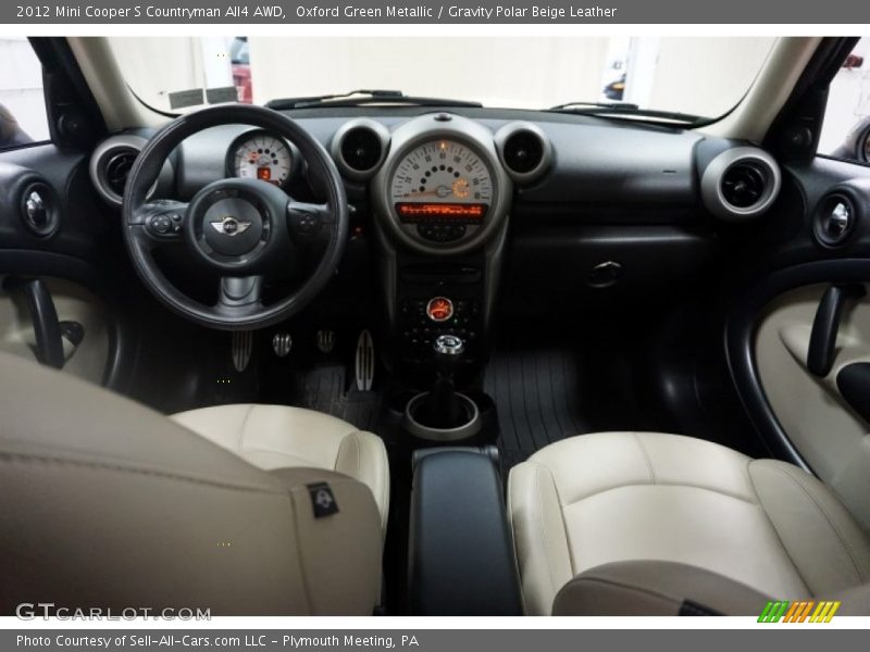 Oxford Green Metallic / Gravity Polar Beige Leather 2012 Mini Cooper S Countryman All4 AWD