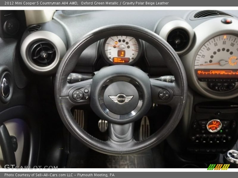 Oxford Green Metallic / Gravity Polar Beige Leather 2012 Mini Cooper S Countryman All4 AWD