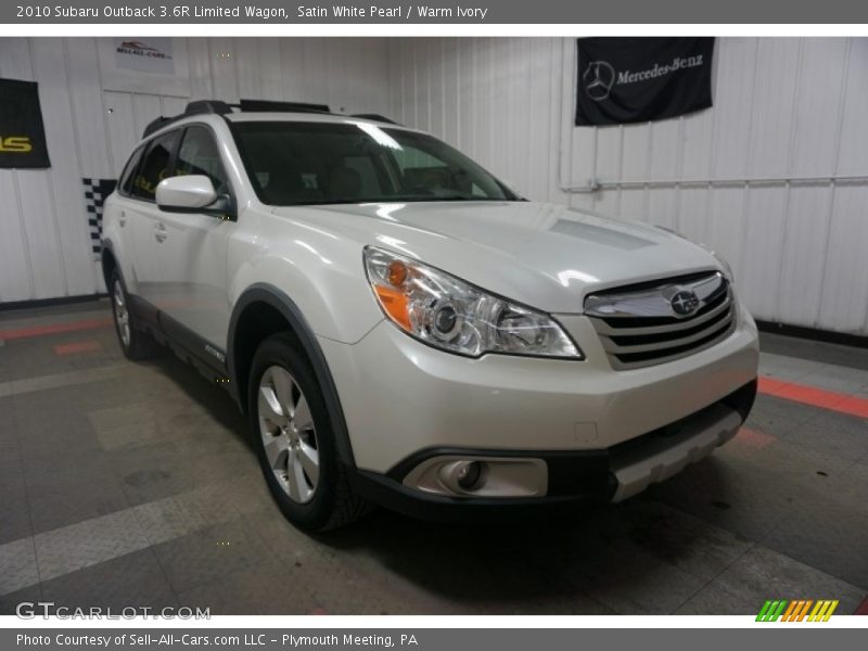Satin White Pearl / Warm Ivory 2010 Subaru Outback 3.6R Limited Wagon