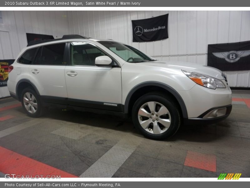 Satin White Pearl / Warm Ivory 2010 Subaru Outback 3.6R Limited Wagon
