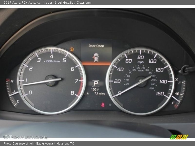 Modern Steel Metallic / Graystone 2017 Acura RDX Advance