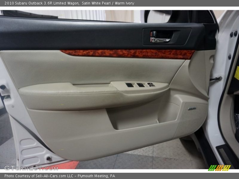 Satin White Pearl / Warm Ivory 2010 Subaru Outback 3.6R Limited Wagon