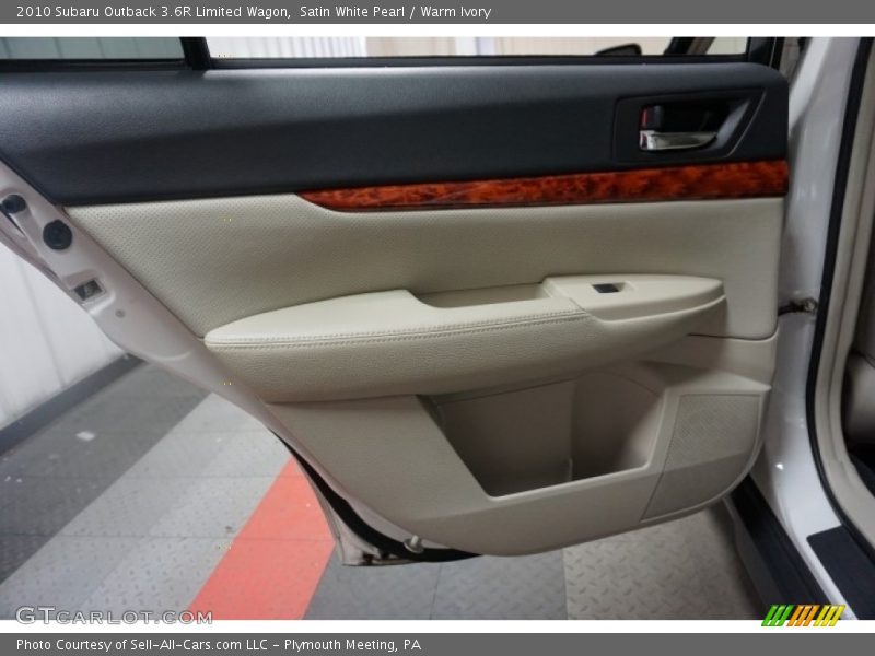 Satin White Pearl / Warm Ivory 2010 Subaru Outback 3.6R Limited Wagon