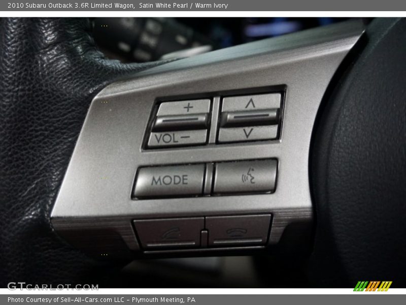 Satin White Pearl / Warm Ivory 2010 Subaru Outback 3.6R Limited Wagon