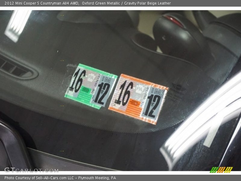 Oxford Green Metallic / Gravity Polar Beige Leather 2012 Mini Cooper S Countryman All4 AWD
