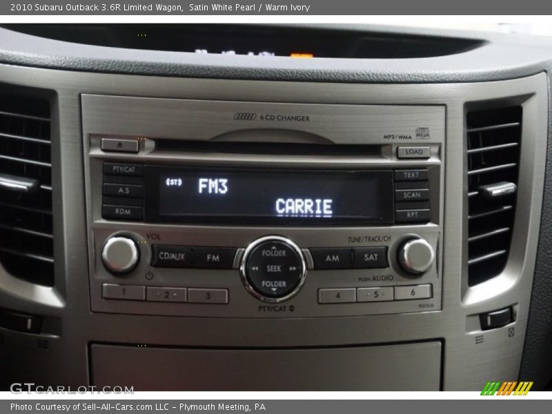 Satin White Pearl / Warm Ivory 2010 Subaru Outback 3.6R Limited Wagon