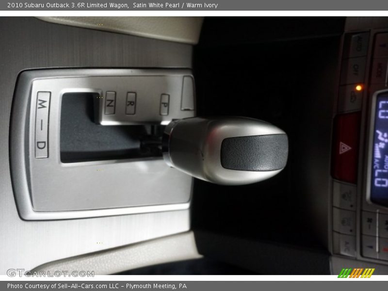 Satin White Pearl / Warm Ivory 2010 Subaru Outback 3.6R Limited Wagon