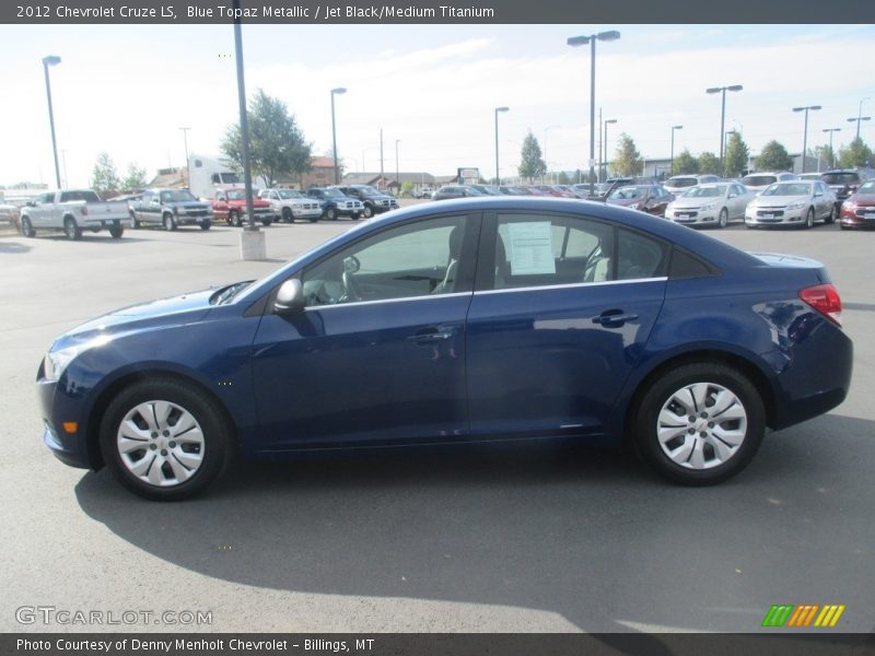 Blue Topaz Metallic / Jet Black/Medium Titanium 2012 Chevrolet Cruze LS