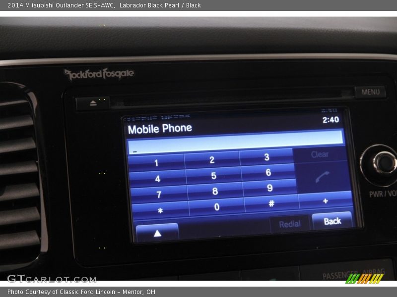 Labrador Black Pearl / Black 2014 Mitsubishi Outlander SE S-AWC