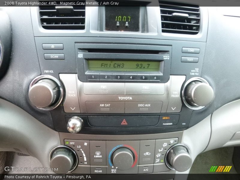 Magnetic Gray Metallic / Ash Gray 2008 Toyota Highlander 4WD