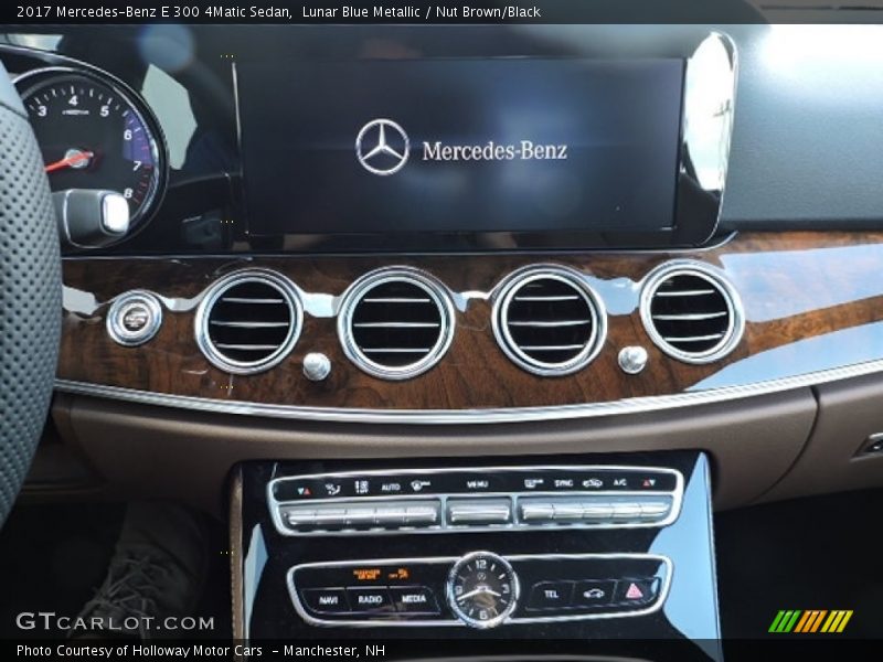 Lunar Blue Metallic / Nut Brown/Black 2017 Mercedes-Benz E 300 4Matic Sedan