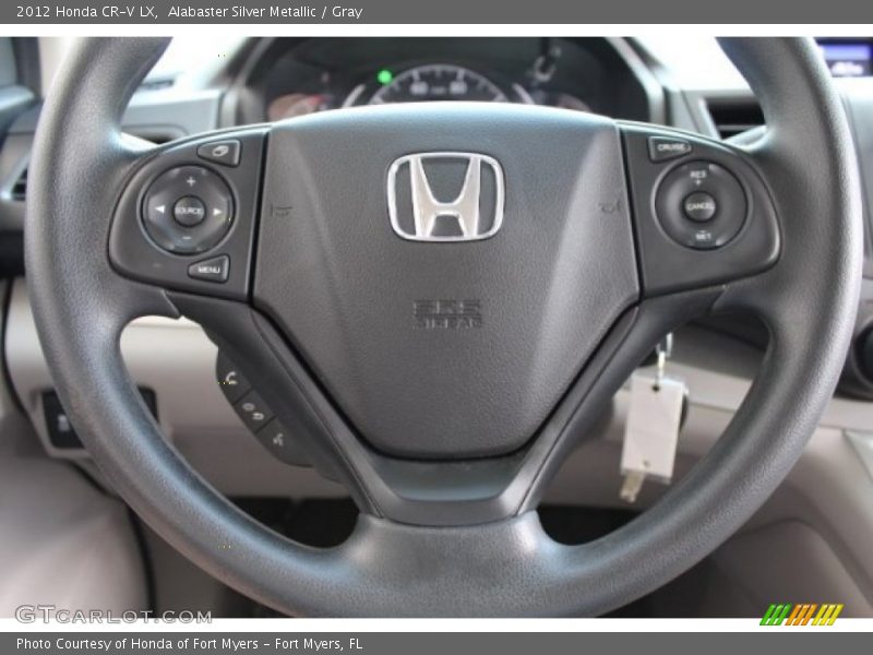 Alabaster Silver Metallic / Gray 2012 Honda CR-V LX