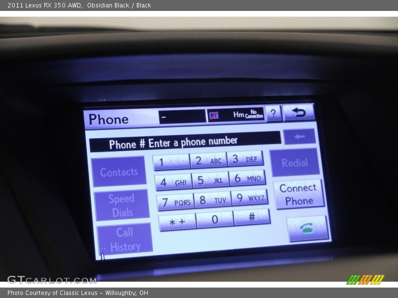 Obsidian Black / Black 2011 Lexus RX 350 AWD