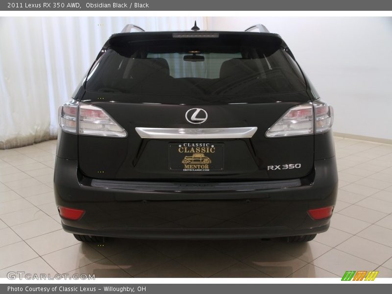 Obsidian Black / Black 2011 Lexus RX 350 AWD