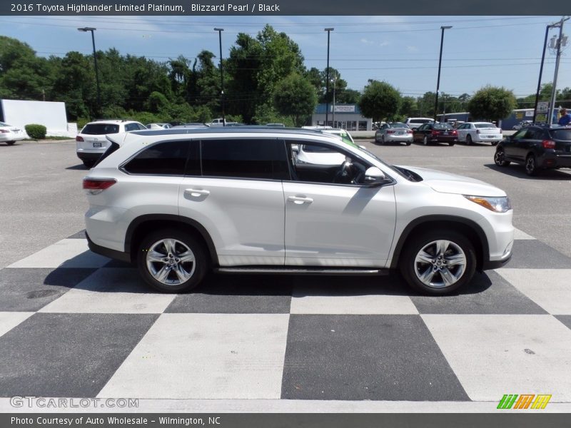 Blizzard Pearl / Black 2016 Toyota Highlander Limited Platinum