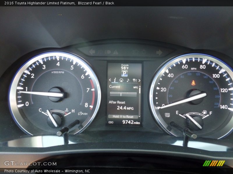 Blizzard Pearl / Black 2016 Toyota Highlander Limited Platinum
