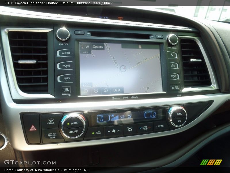 Blizzard Pearl / Black 2016 Toyota Highlander Limited Platinum