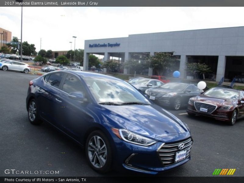 Lakeside Blue / Gray 2017 Hyundai Elantra Limited