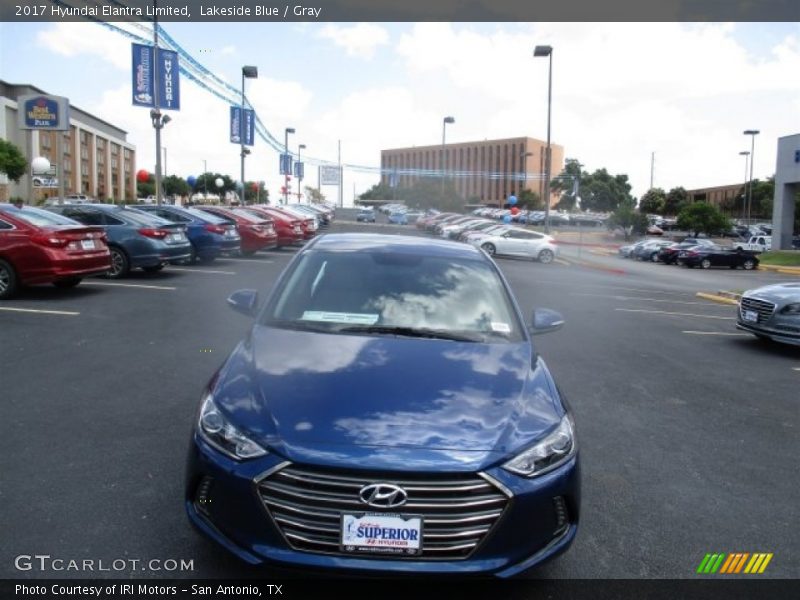 Lakeside Blue / Gray 2017 Hyundai Elantra Limited
