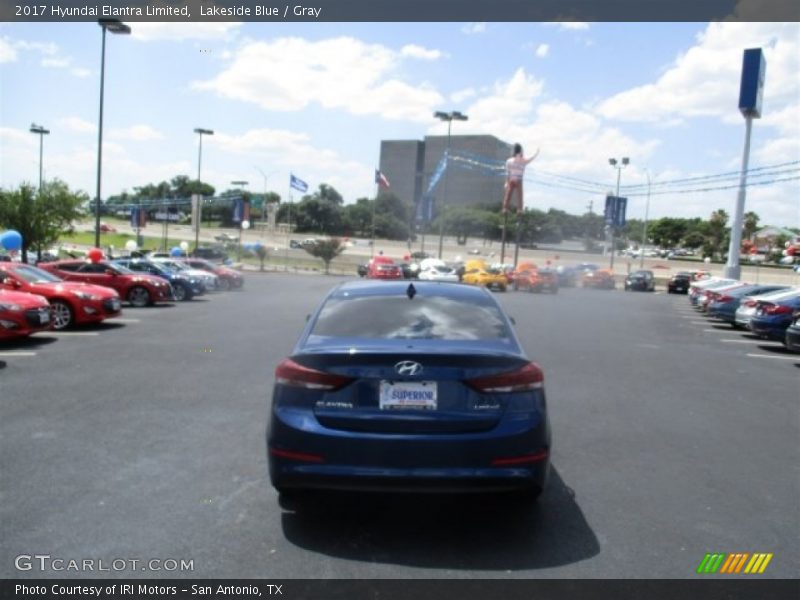 Lakeside Blue / Gray 2017 Hyundai Elantra Limited