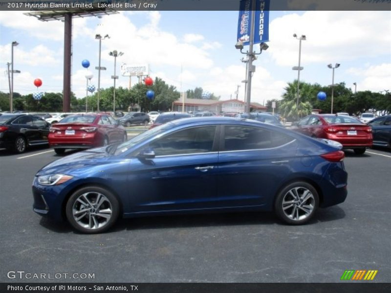 Lakeside Blue / Gray 2017 Hyundai Elantra Limited