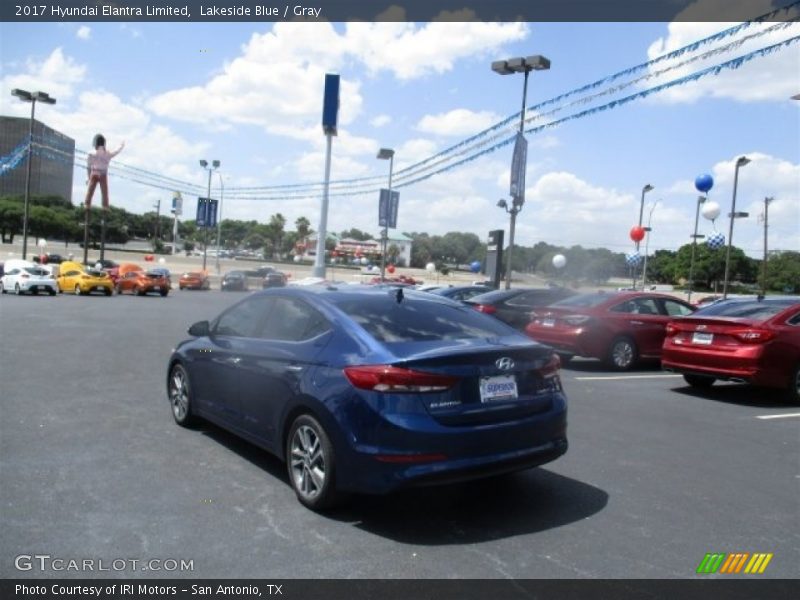 Lakeside Blue / Gray 2017 Hyundai Elantra Limited