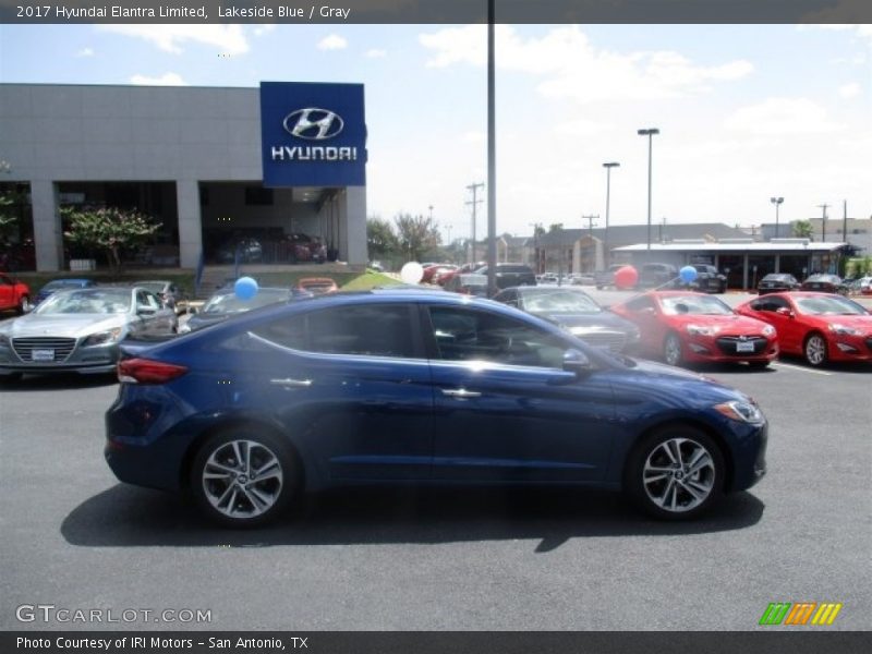 Lakeside Blue / Gray 2017 Hyundai Elantra Limited