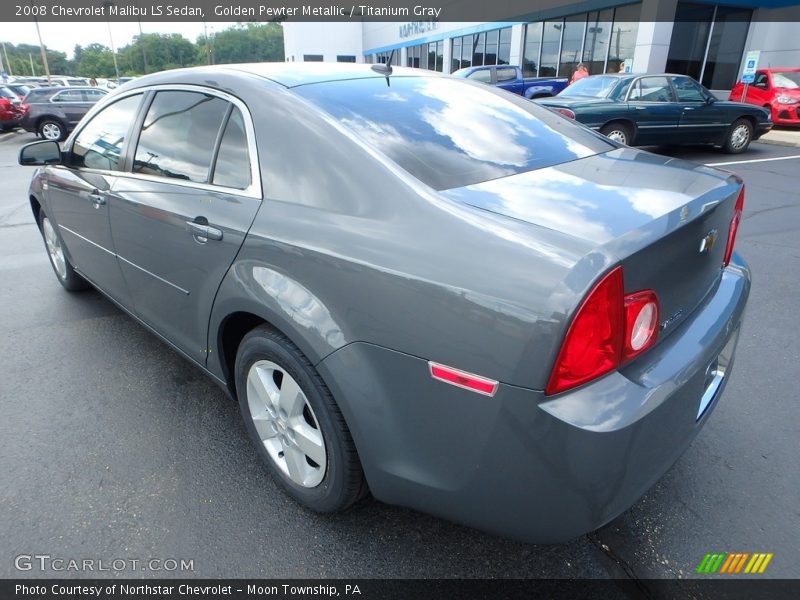 Golden Pewter Metallic / Titanium Gray 2008 Chevrolet Malibu LS Sedan