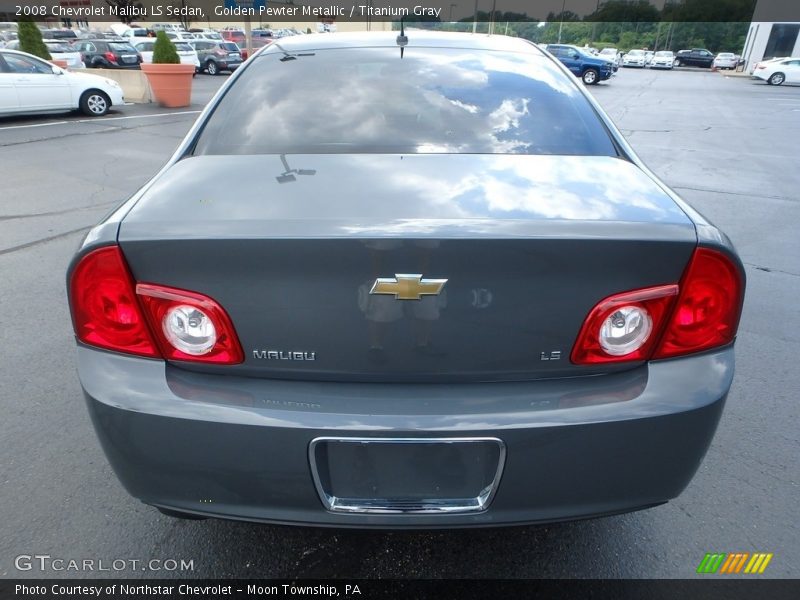 Golden Pewter Metallic / Titanium Gray 2008 Chevrolet Malibu LS Sedan