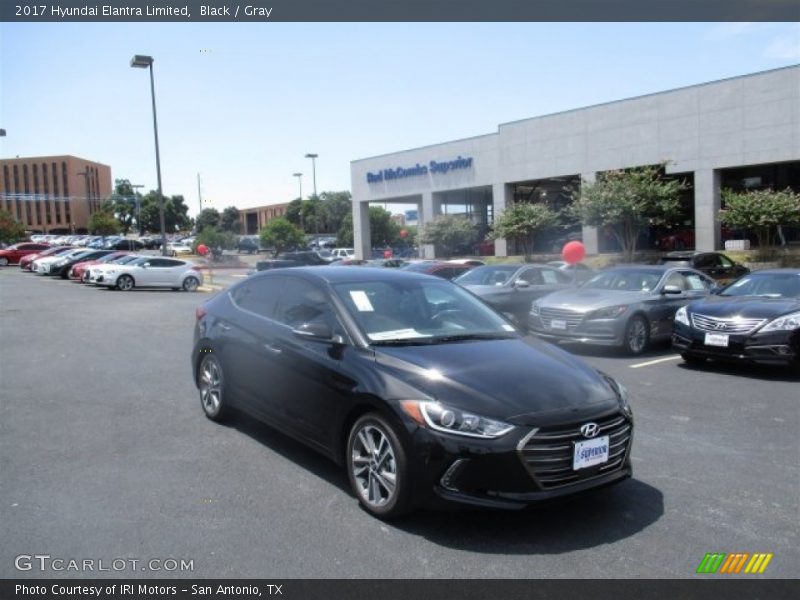 Black / Gray 2017 Hyundai Elantra Limited