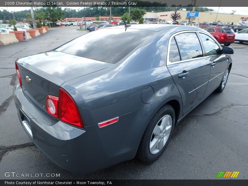 Golden Pewter Metallic / Titanium Gray 2008 Chevrolet Malibu LS Sedan