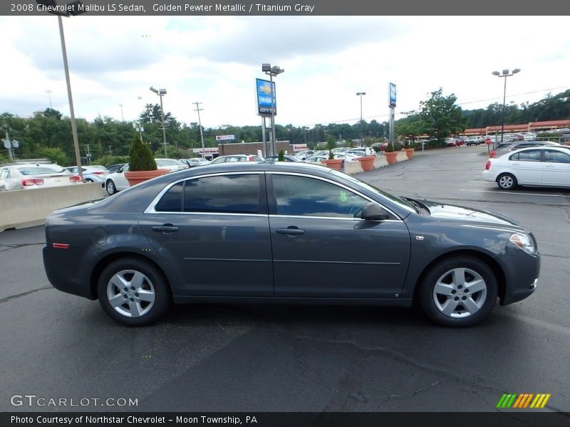 Golden Pewter Metallic / Titanium Gray 2008 Chevrolet Malibu LS Sedan