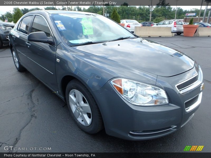 Golden Pewter Metallic / Titanium Gray 2008 Chevrolet Malibu LS Sedan