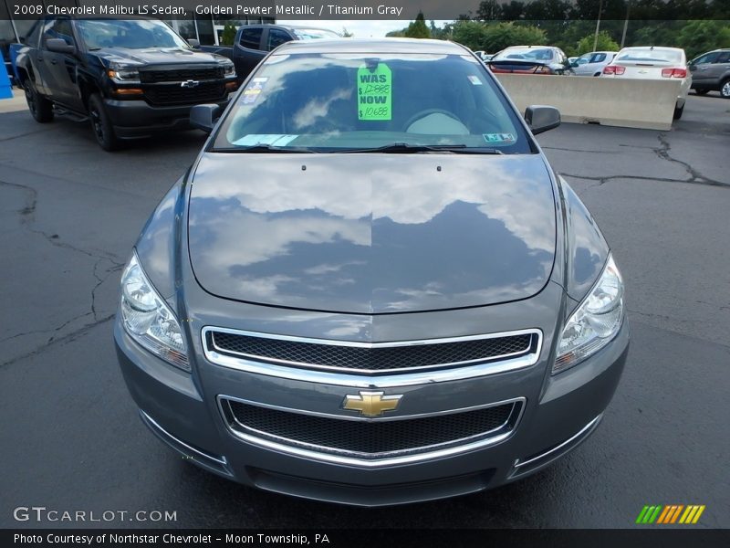 Golden Pewter Metallic / Titanium Gray 2008 Chevrolet Malibu LS Sedan