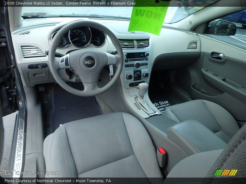 Golden Pewter Metallic / Titanium Gray 2008 Chevrolet Malibu LS Sedan