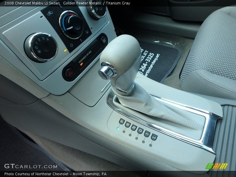 Golden Pewter Metallic / Titanium Gray 2008 Chevrolet Malibu LS Sedan