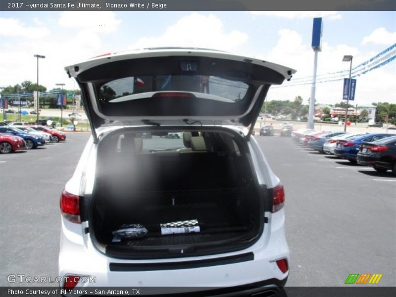 Monaco White / Beige 2017 Hyundai Santa Fe Ultimate