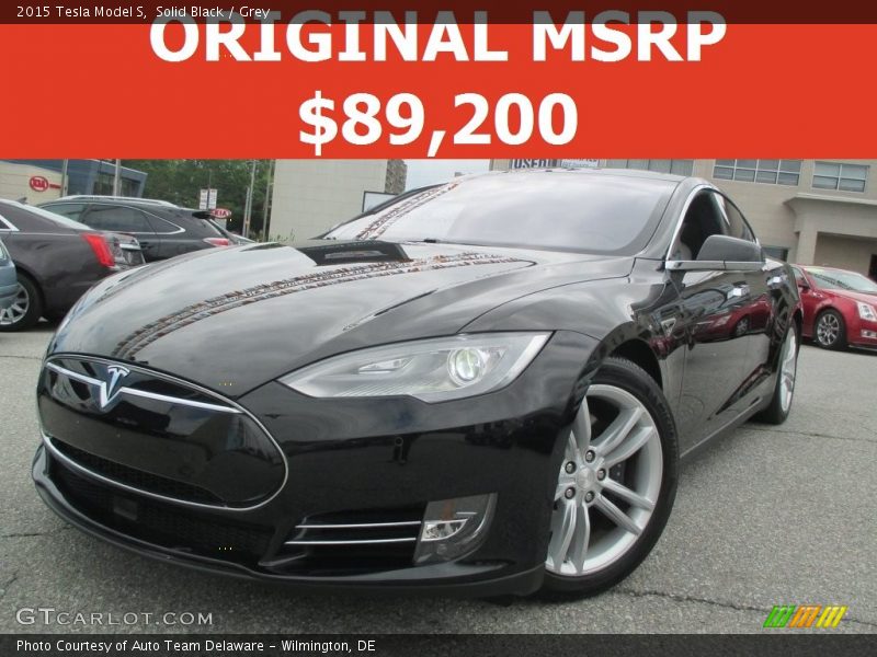 Solid Black / Grey 2015 Tesla Model S