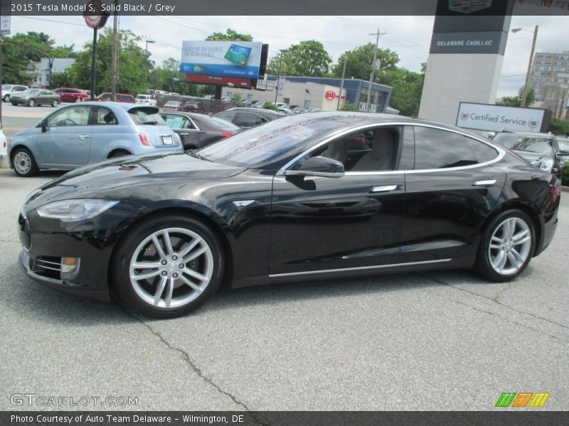 Solid Black / Grey 2015 Tesla Model S