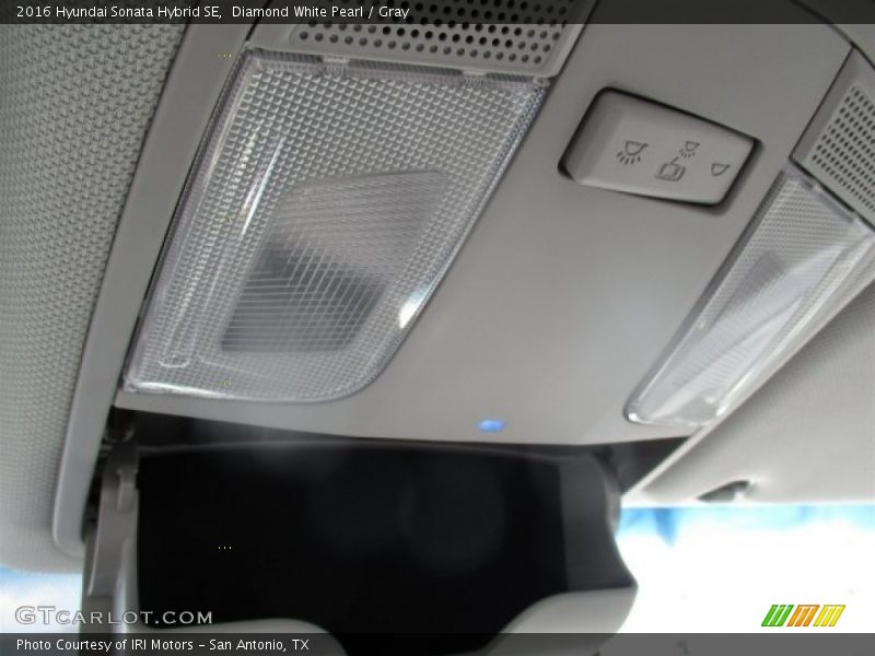 Diamond White Pearl / Gray 2016 Hyundai Sonata Hybrid SE
